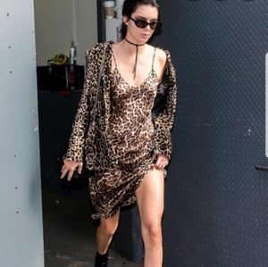 Nili lotan cami slip leopard dress XS